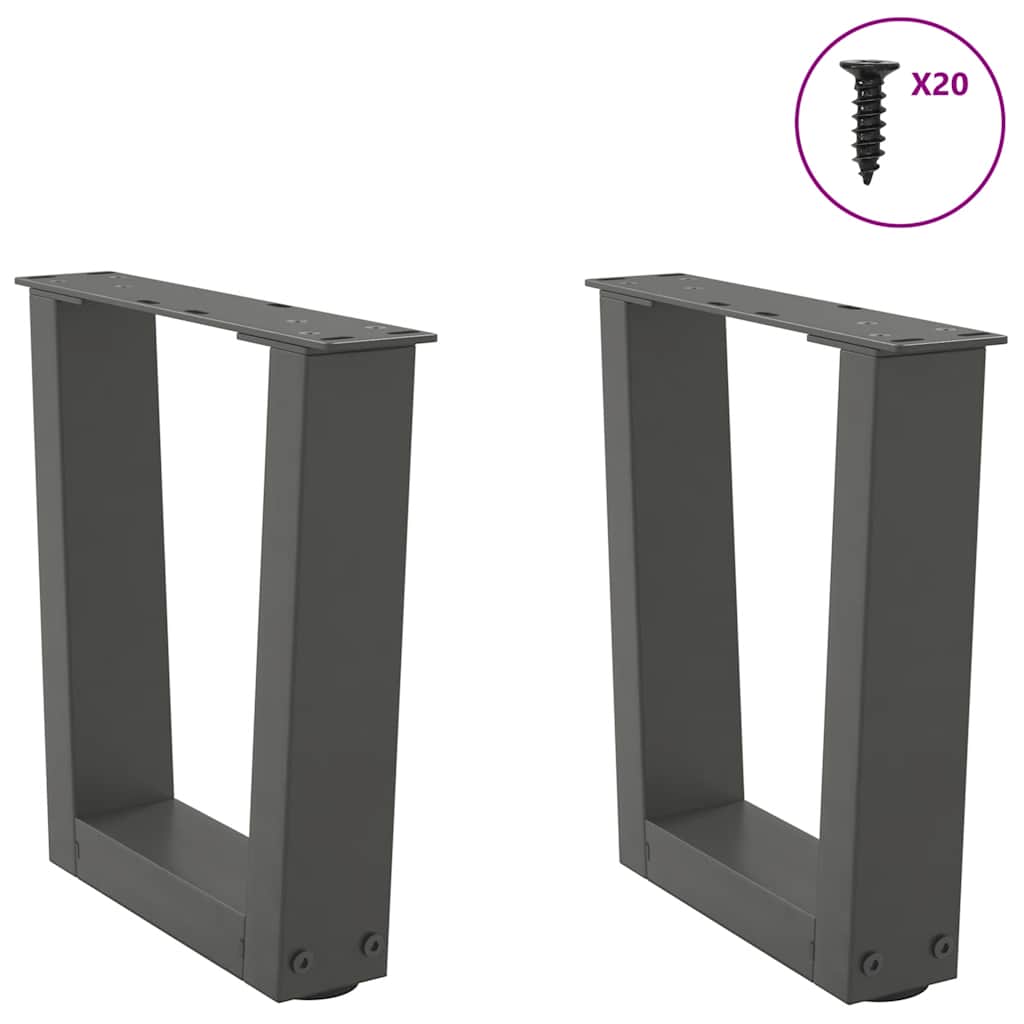 Coffee Table Legs V-Shape 2 pcs Anthracite 40x(30-31.3) cm Steel