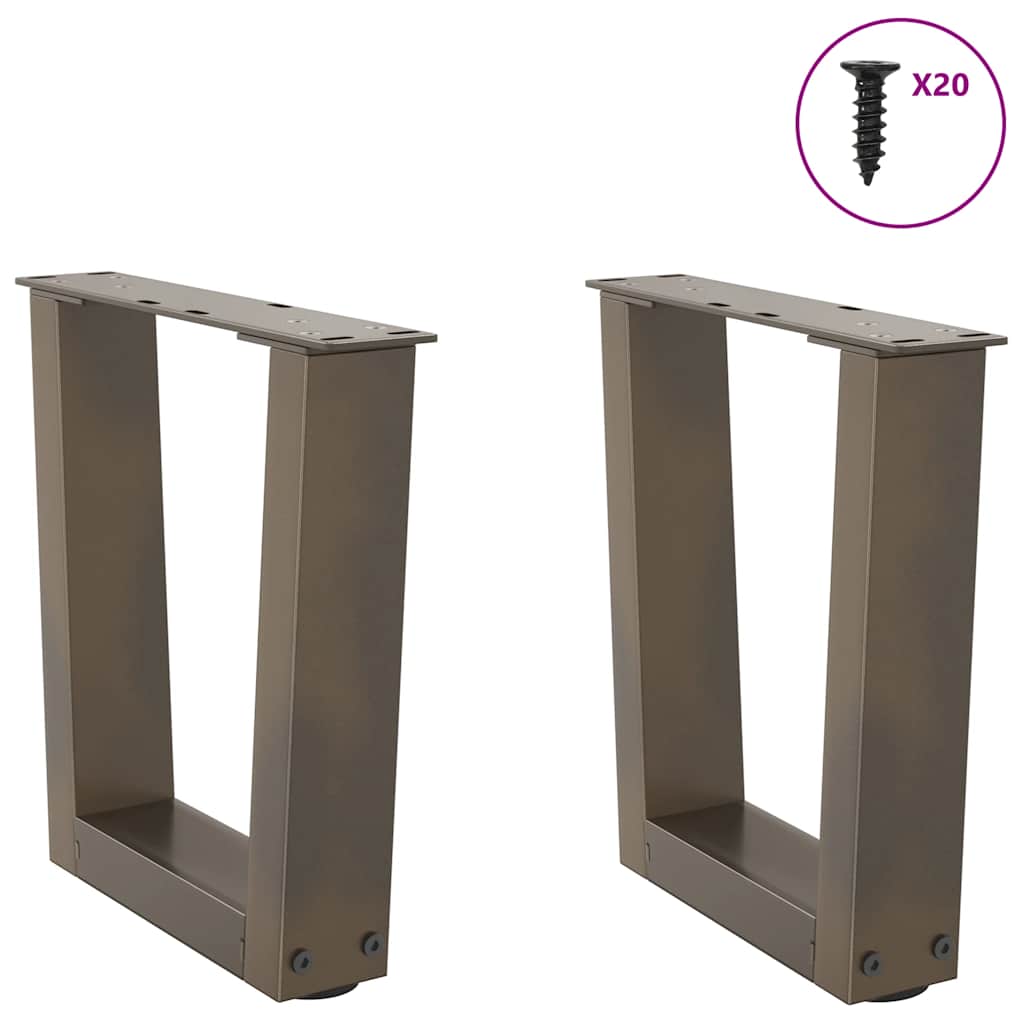 Coffee Table Legs V-Shape 2 pcs Natural Steel 40x(30-31.3) cm Steel