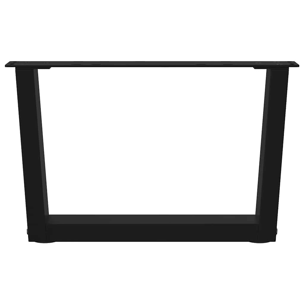 Coffee Table Legs V-Shape 2 pcs Black 50x(30-31.3) cm Steel