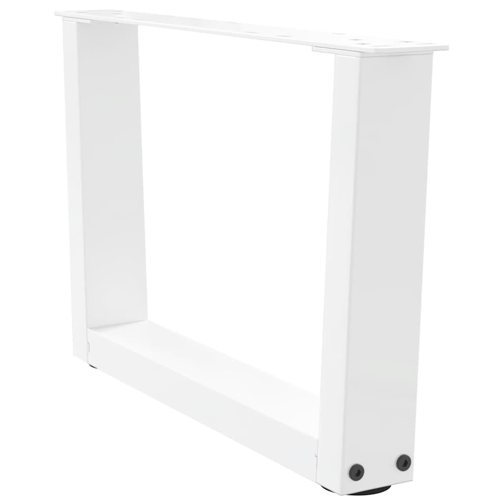 Coffee Table Legs V-Shape 2 pcs White 50x(30-31.3) cm Steel