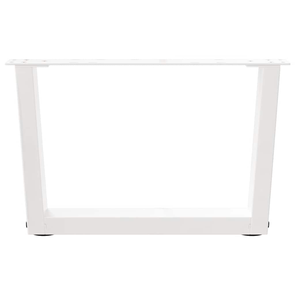 Coffee Table Legs V-Shape 2 pcs White 50x(30-31.3) cm Steel