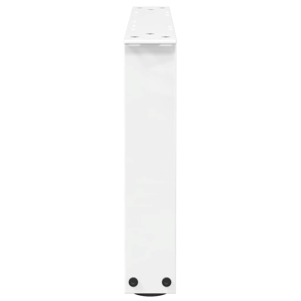 Coffee Table Legs V-Shape 2 pcs White 50x(30-31.3) cm Steel