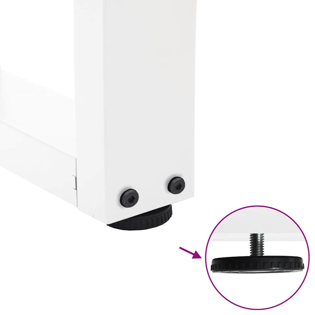 Coffee Table Legs V-Shape 2 pcs White 50x(30-31.3) cm Steel