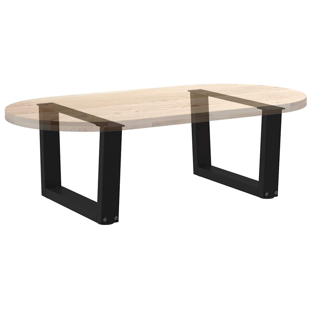 Coffee Table Legs V-Shape 2 pcs Black 60x(30-31.3) cm Steel