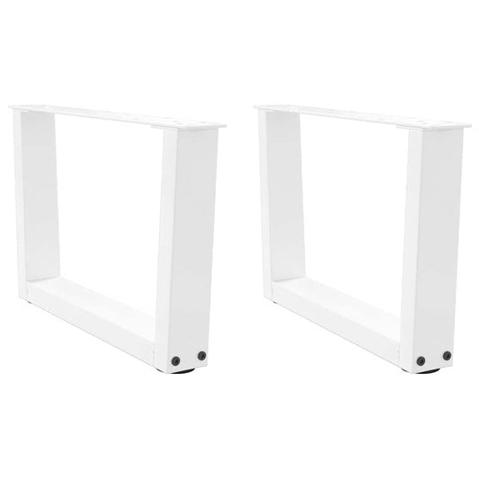 Coffee Table Legs V-Shape 2 pcs White 60x(30-31.3) cm Steel