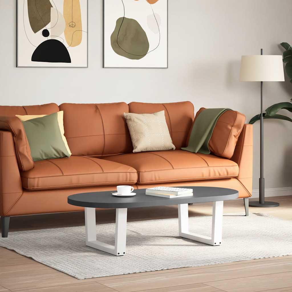 Coffee Table Legs V-Shape 2 pcs White 60x(30-31.3) cm Steel
