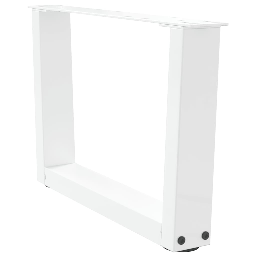 Coffee Table Legs V-Shape 2 pcs White 60x(30-31.3) cm Steel