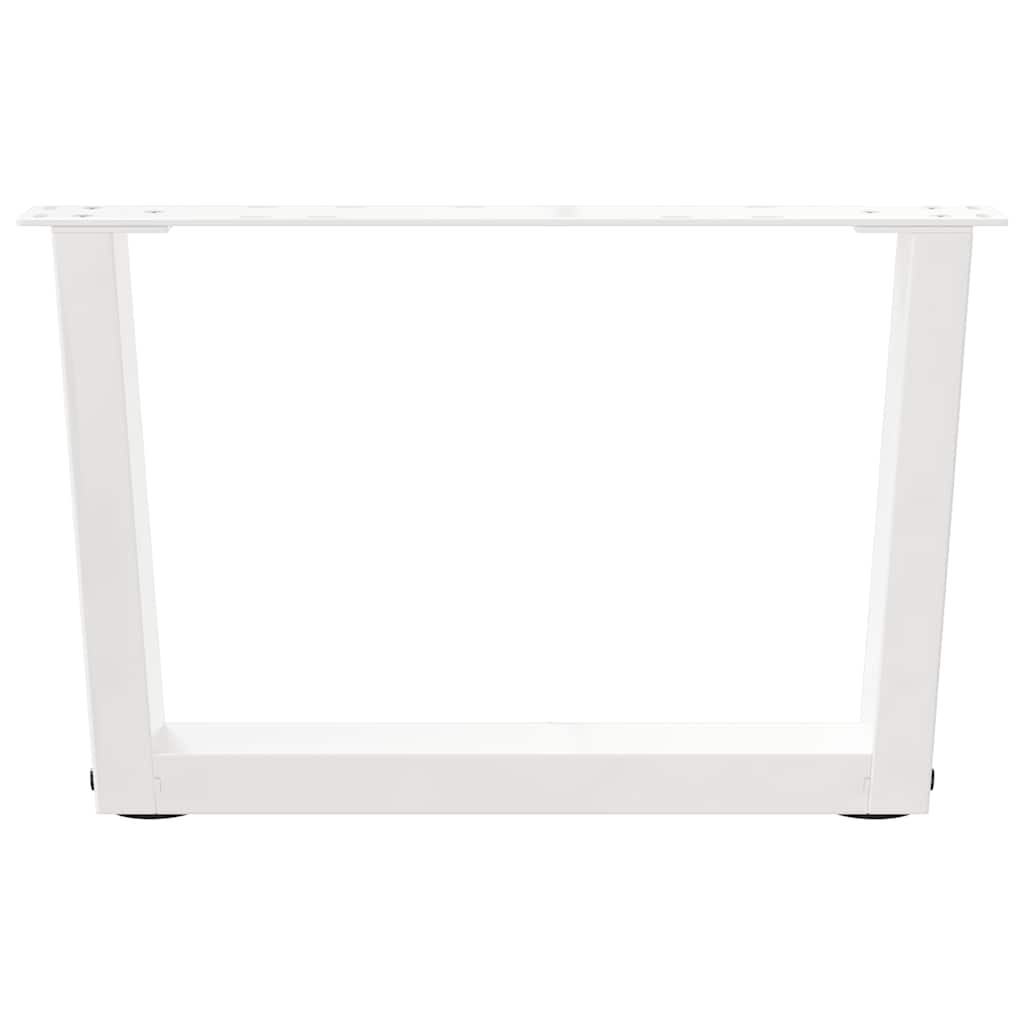 Coffee Table Legs V-Shape 2 pcs White 60x(30-31.3) cm Steel