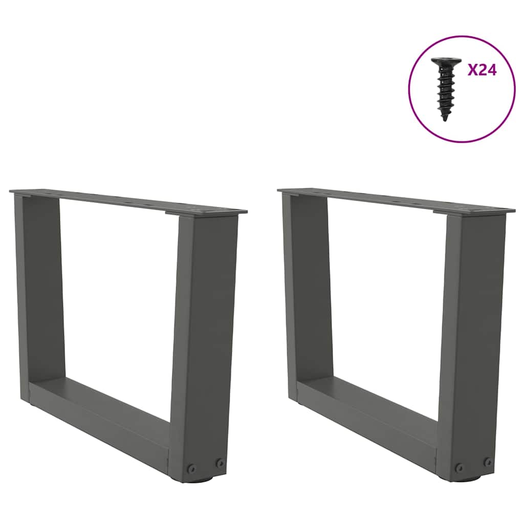 Coffee Table Legs V-Shape 2 pcs Anthracite 60x(30-31.3) cm Steel