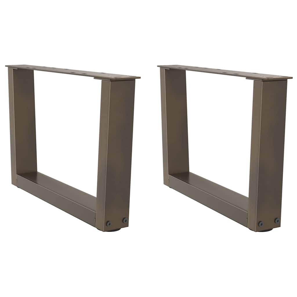 Coffee Table Legs V-Shape 2 pcs Natural Steel 60x(30-31.3) cm Steel