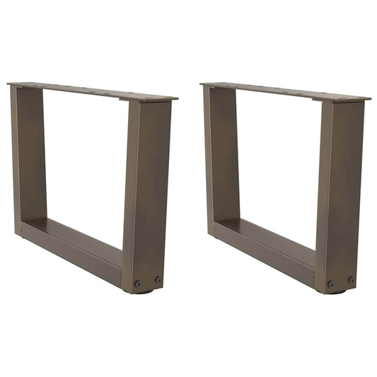 Coffee Table Legs V-Shape 2 pcs Natural Steel 60x(30-31.3) cm Steel