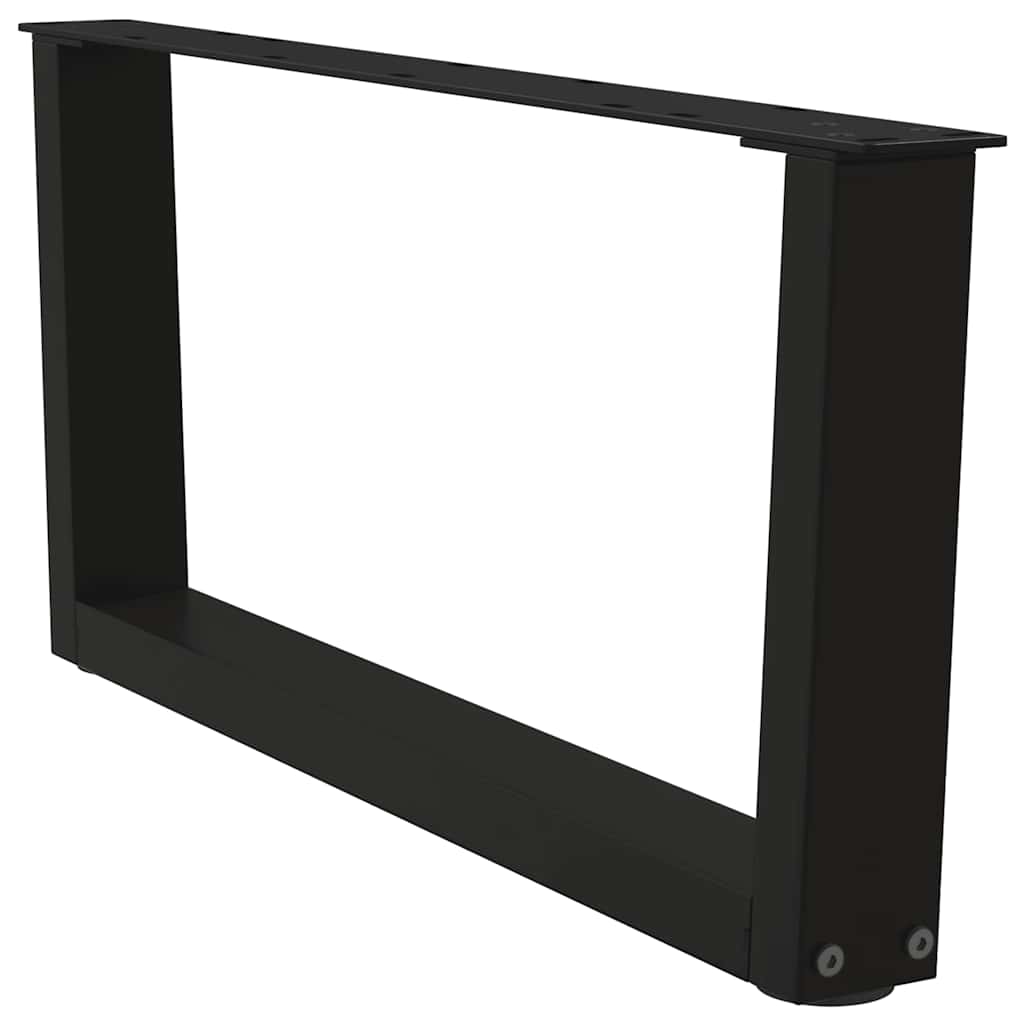 Coffee Table Legs V-Shape 2 pcs Black 70x(30-31.3) cm Steel