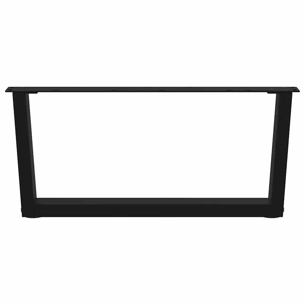 Coffee Table Legs V-Shape 2 pcs Black 70x(30-31.3) cm Steel