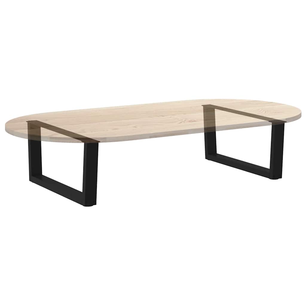 Coffee Table Legs V-Shape 2 pcs Black 70x(30-31.3) cm Steel
