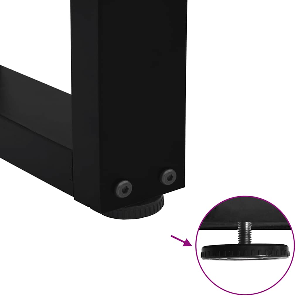 Coffee Table Legs V-Shape 2 pcs Black 70x(30-31.3) cm Steel