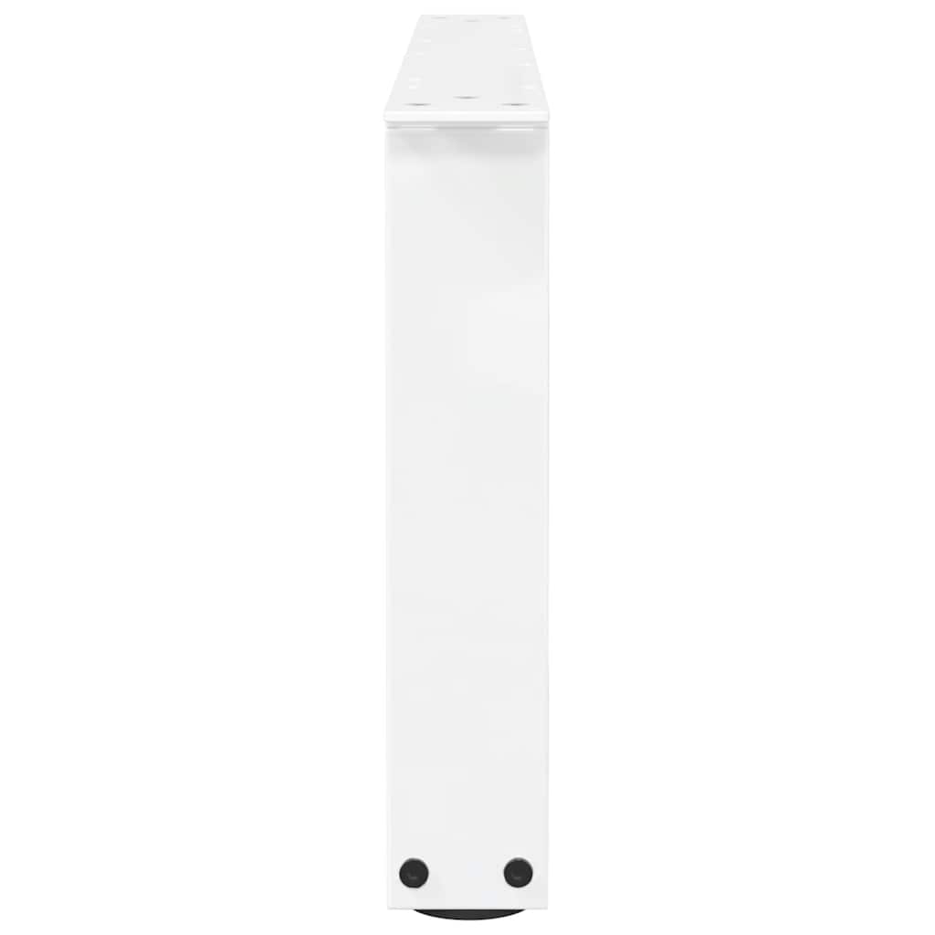 Coffee Table Legs V-Shape 2 pcs White 70x(30-31.3) cm Steel