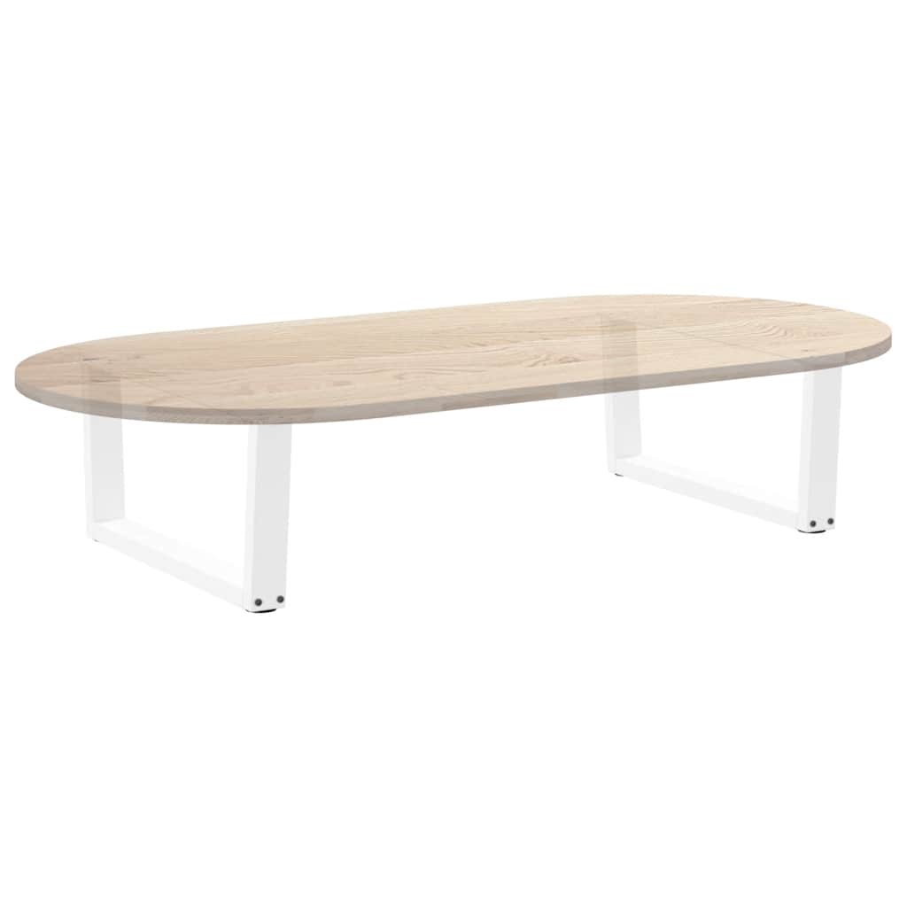 Coffee Table Legs V-Shape 2 pcs White 70x(30-31.3) cm Steel