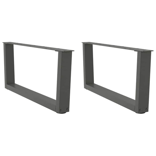 Coffee Table Legs V-Shape 2 pcs Anthracite 70x(30-31.3) cm Steel