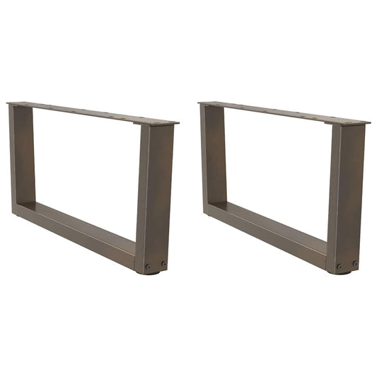Coffee Table Legs V-Shape 2 pcs Natural Steel 70x(30-31.3) cm Steel
