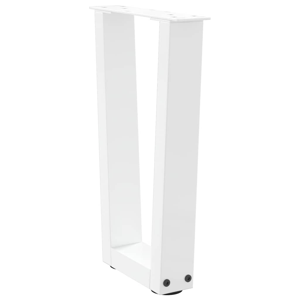 Coffee Table Legs V-Shape 2 pcs White 28x(42-43.3) cm Steel
