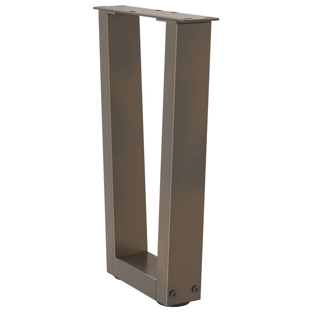 Coffee Table Legs V-Shape 2 pcs Natural Steel 28x(42-43.3) cm Steel