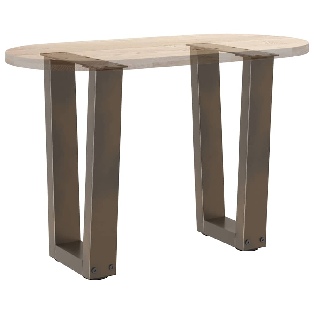 Coffee Table Legs V-Shape 2 pcs Natural Steel 28x(42-43.3) cm Steel