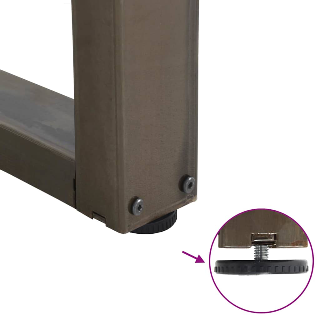 Coffee Table Legs V-Shape 2 pcs Natural Steel 28x(42-43.3) cm Steel