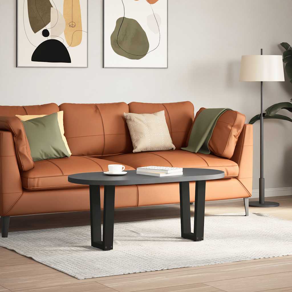Coffee Table Legs V-Shape 2 pcs Black 38x(42-43.3) cm Steel