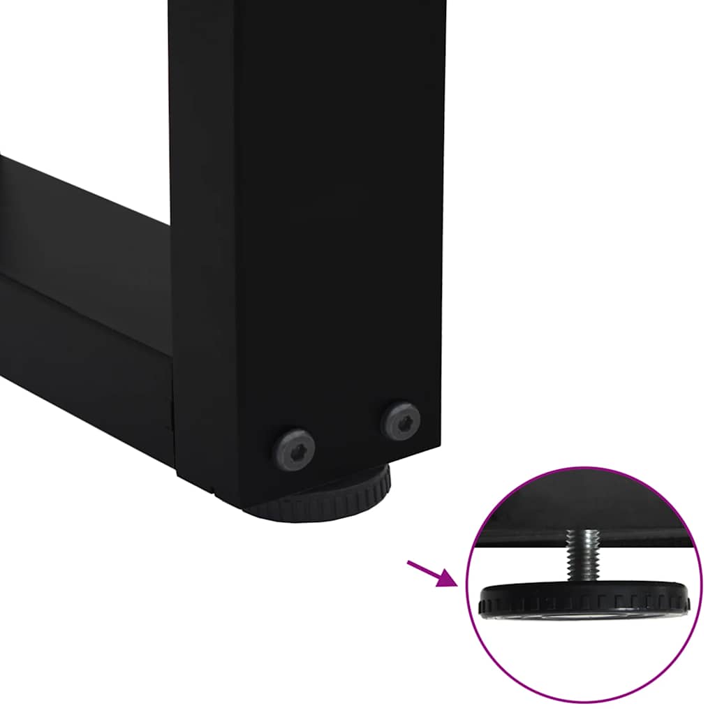 Coffee Table Legs V-Shape 2 pcs Black 50x(42-43.3) cm Steel