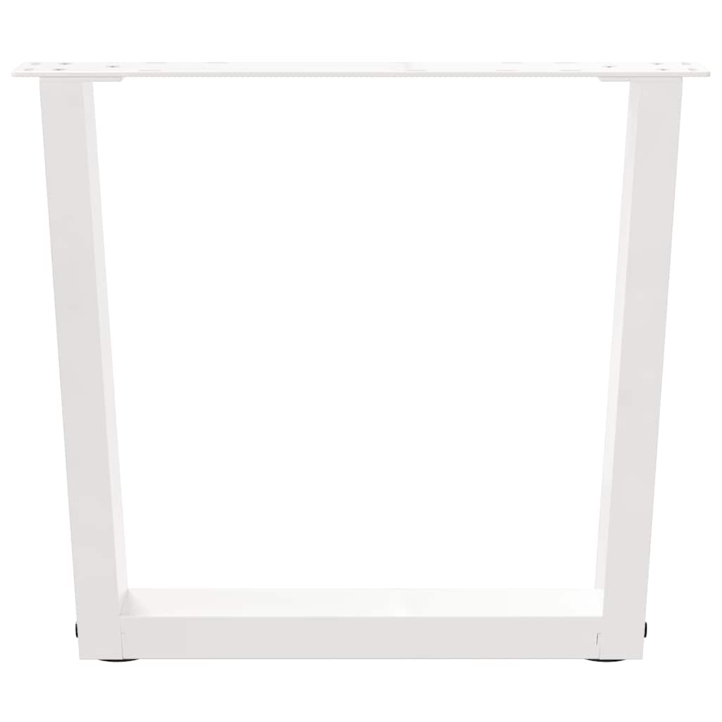 Coffee Table Legs V-Shape 2 pcs White 50x(42-43.3) cm Steel