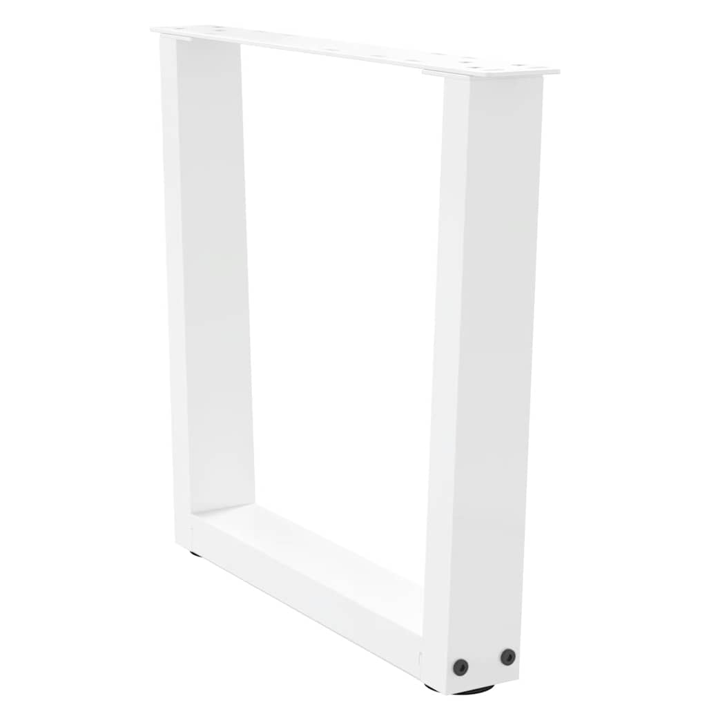 Coffee Table Legs V-Shape 2 pcs White 50x(42-43.3) cm Steel
