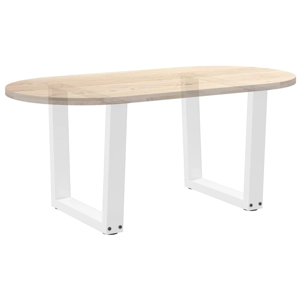 Coffee Table Legs V-Shape 2 pcs White 50x(42-43.3) cm Steel