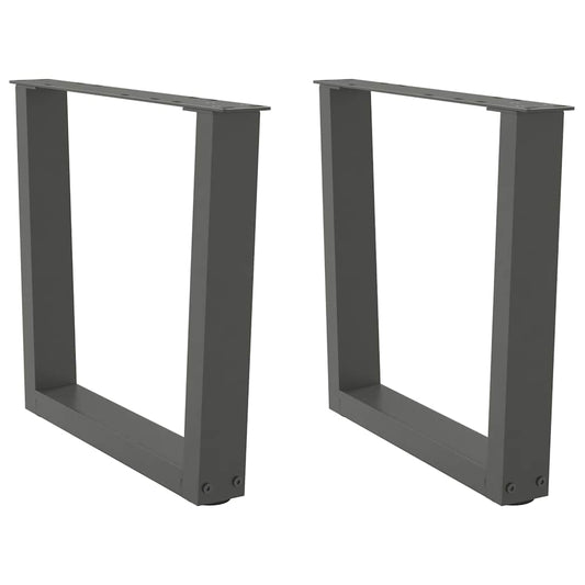 Coffee Table Legs V-Shape 2 pcs Anthracite 50x(42-43.3) cm Steel