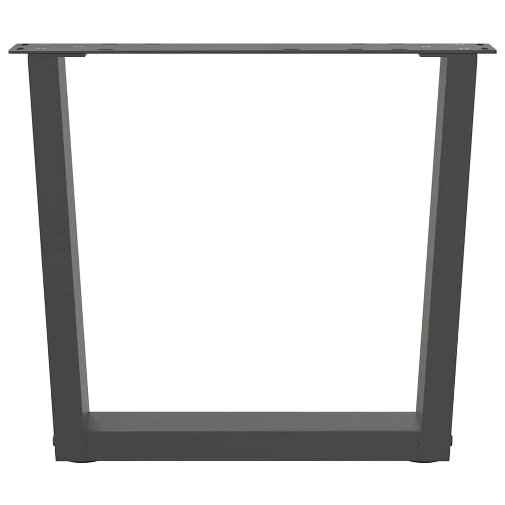 Coffee Table Legs V-Shape 2 pcs Anthracite 50x(42-43.3) cm Steel