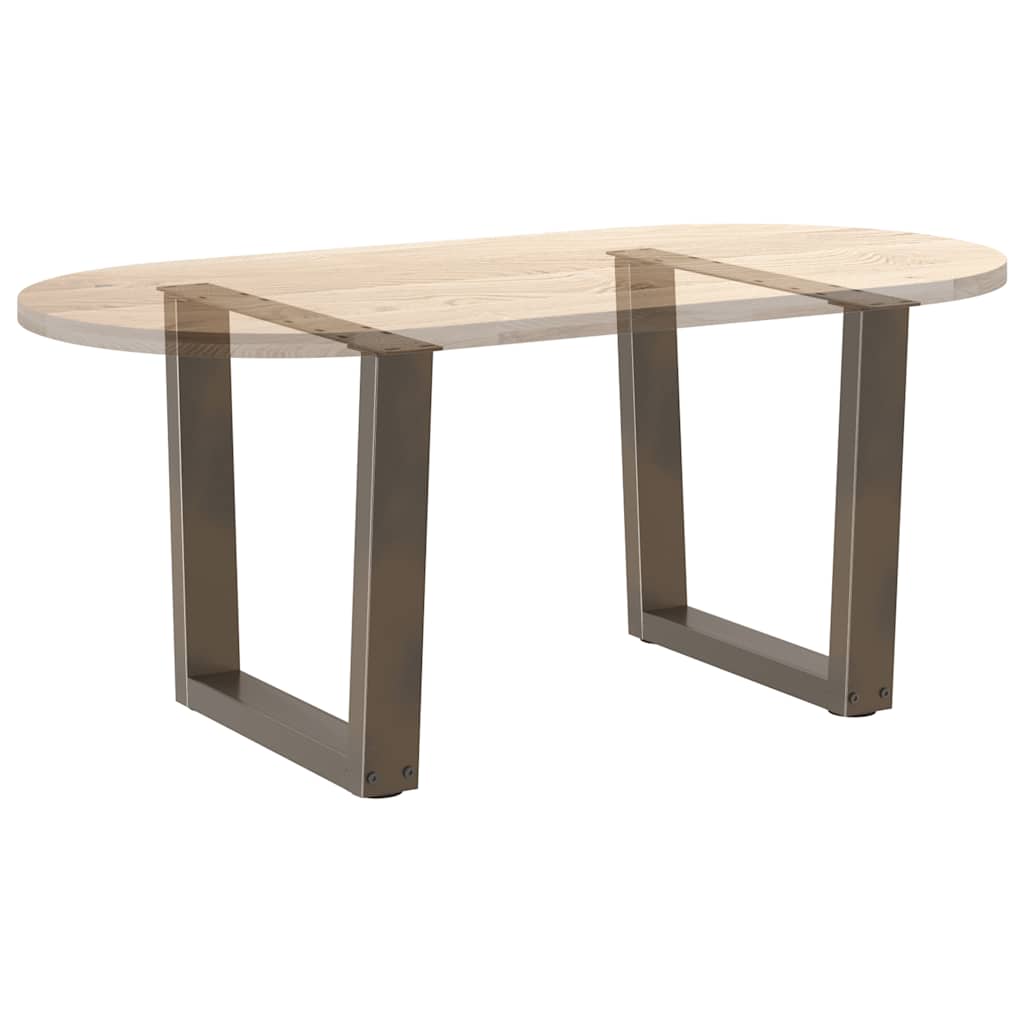 Coffee Table Legs V-Shape 2 pcs Natural Steel 50x(42-43.3) cm Steel