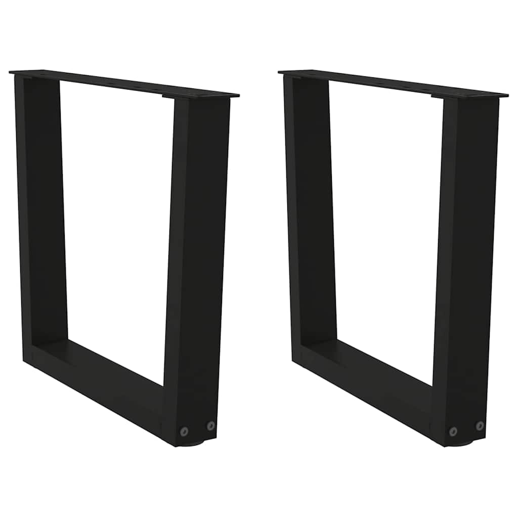 Coffee Table Legs V-Shape 2 pcs Black 60x(42-43.3) cm Steel
