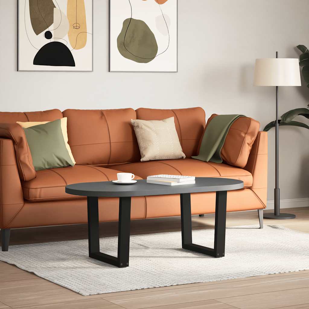 Coffee Table Legs V-Shape 2 pcs Black 60x(42-43.3) cm Steel