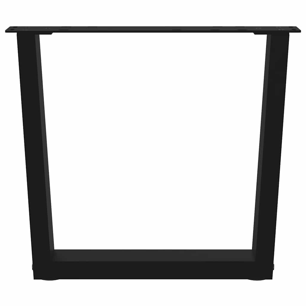 Coffee Table Legs V-Shape 2 pcs Black 60x(42-43.3) cm Steel