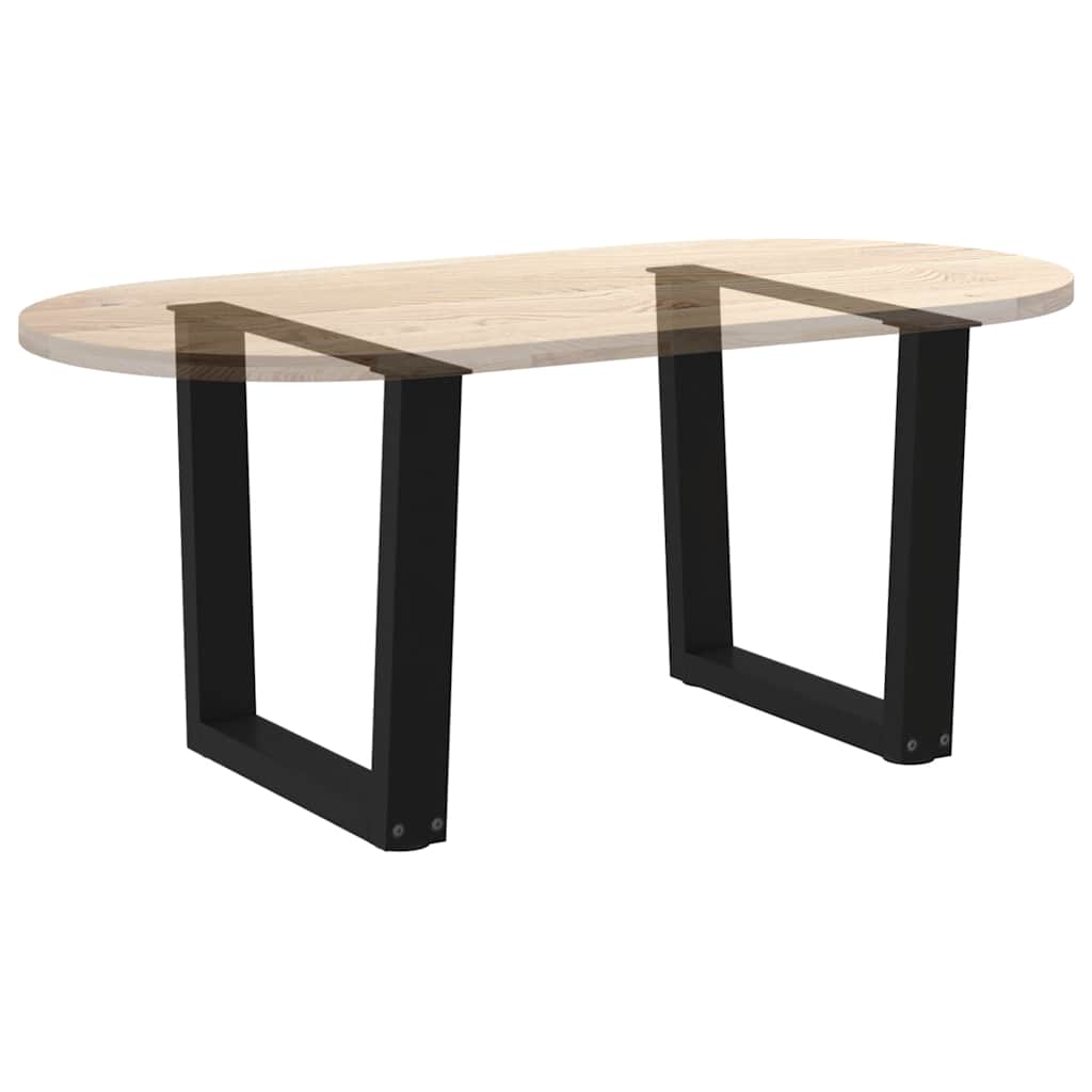 Coffee Table Legs V-Shape 2 pcs Black 60x(42-43.3) cm Steel