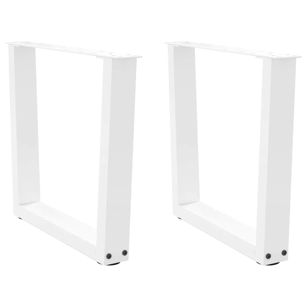 Coffee Table Legs V-Shape 2 pcs White 60x(42-43.3) cm Steel