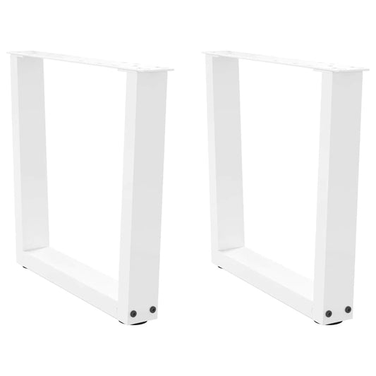 Coffee Table Legs V-Shape 2 pcs White 60x(42-43.3) cm Steel