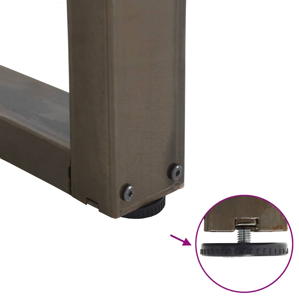 Coffee Table Legs V-Shape 2 pcs Natural Steel 60x(42-43.3) cm Steel