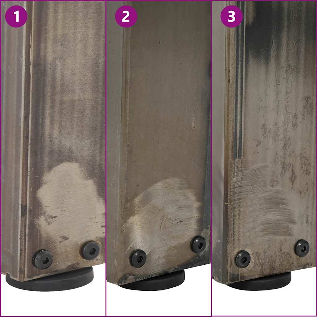 Coffee Table Legs V-Shape 2 pcs Natural Steel 60x(42-43.3) cm Steel