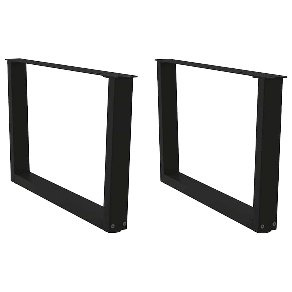 Coffee Table Legs V-Shape 2 pcs Black 70x(42-43.3) cm Steel