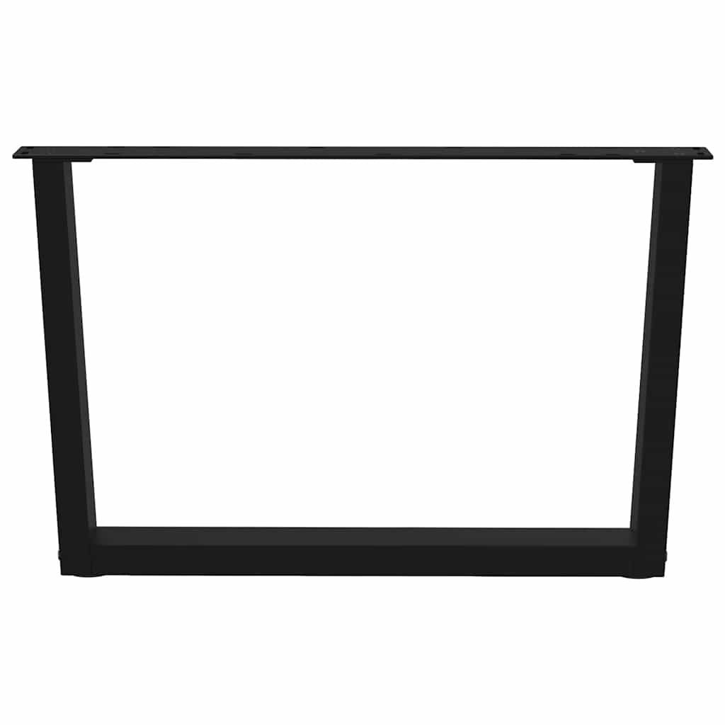Coffee Table Legs V-Shape 2 pcs Black 70x(42-43.3) cm Steel
