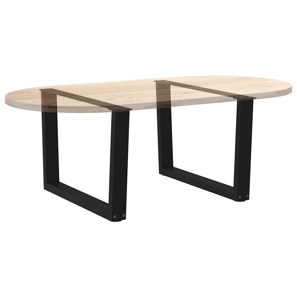 Coffee Table Legs V-Shape 2 pcs Black 70x(42-43.3) cm Steel