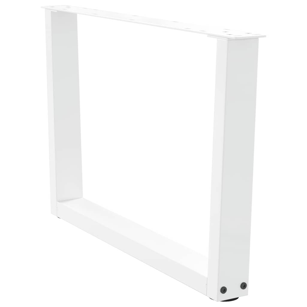 Coffee Table Legs V-Shape 2 pcs White 70x(42-43.3) cm Steel