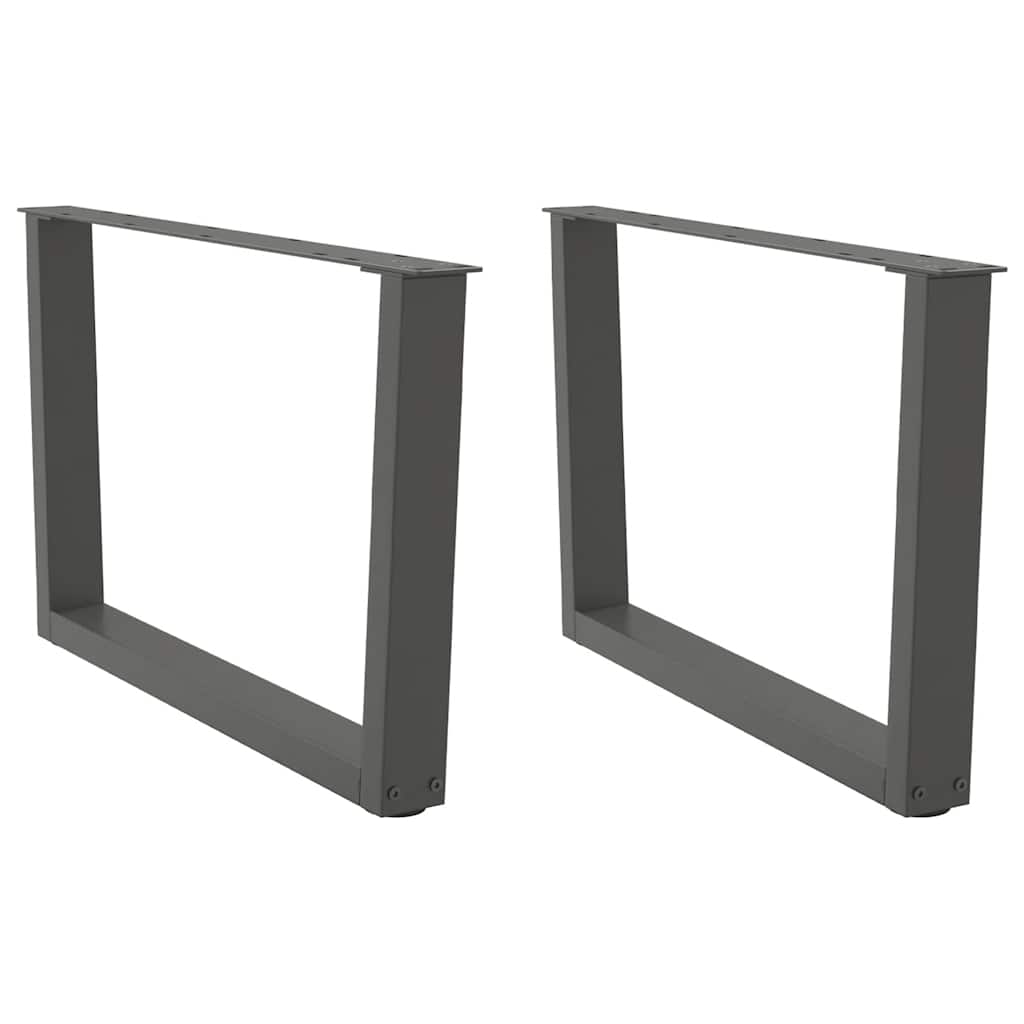 Coffee Table Legs V-Shape 2 pcs Anthracite 70x(42-43.3) cm Steel