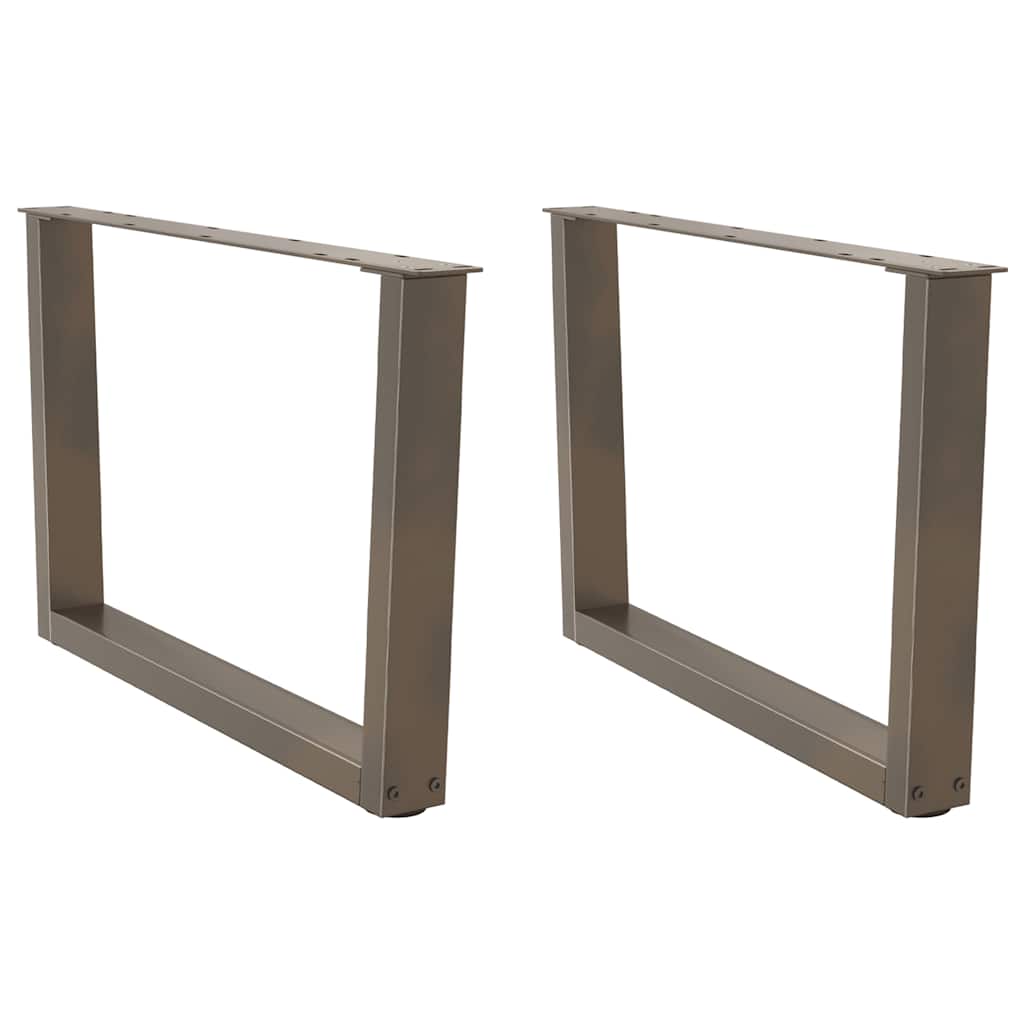 Coffee Table Legs V-Shape 2 pcs Natural Steel 70x(42-43.3) cm Steel