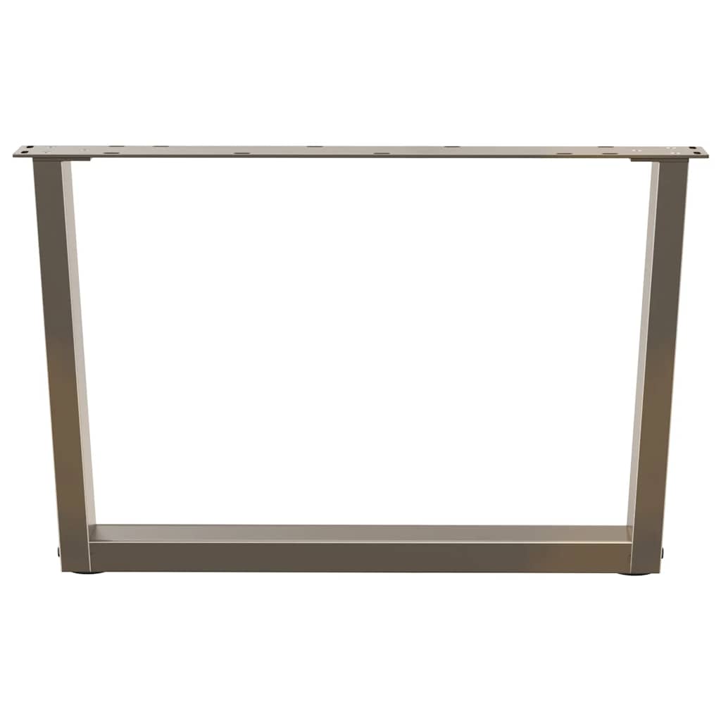 Coffee Table Legs V-Shape 2 pcs Natural Steel 70x(42-43.3) cm Steel